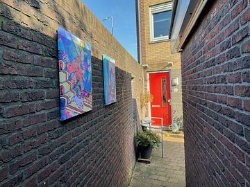 Klantfoto: Kuifje en Bobbie van de trap van Frans Mandigers