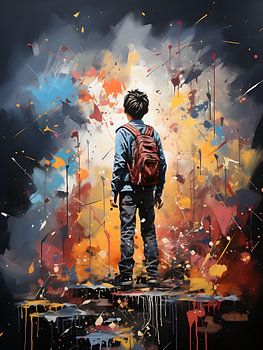 Banksy meets Pollock art