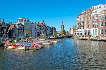 Stadsbeeld van Amsterdam met de Munt toren van Eye on You