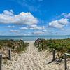 Photo panoramique de l'accès à la plage à Thiessow sur l'île de Rügen sur GH Foto & Artdesign