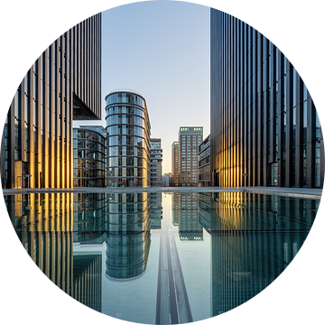 Düsseldorf - De Mediahaven bij zonsondergang