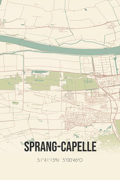 Vintage landkaart van Sprang-Capelle (Noord-Brabant) van Rezona