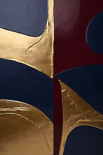 Moderne abstracte kunst met goud