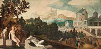 Landschaft mit Bathsheba, Jan van Scorel, von Marieke de Koning Miniaturansicht