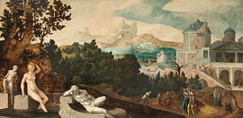 Landscape with Bathsheba, Jan van Scorel,