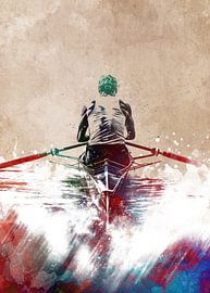 Kajak sport kunst #kajakken van JBJart Justyna Jaszke