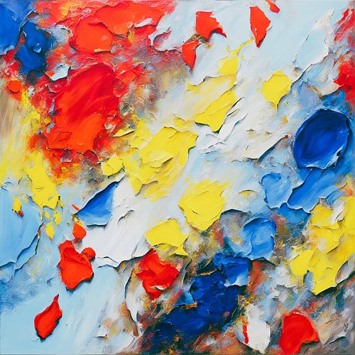 Vibrant Strokes Schilderij