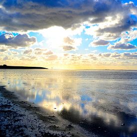 Blick auf das Wattenmeer bei Mud Hole von Mark van der Werf