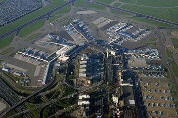 Aerial view of Schiphol Airport by Richard Wareham