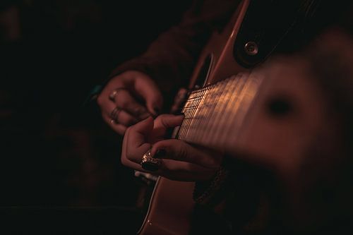 Guitaarvingers close-up