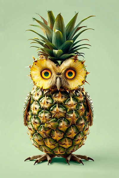 Hibou ananas par Poster Art Shop