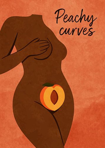 Pfirsichfarbene Kurven