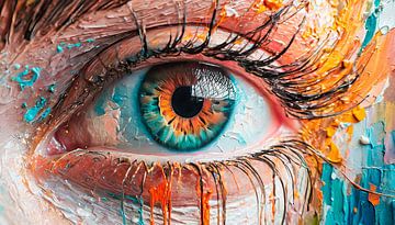 Auge mit Farben von Mustafa Kurnaz