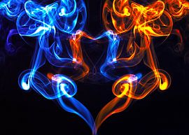 Two color smoke art by Dennis Schaefer