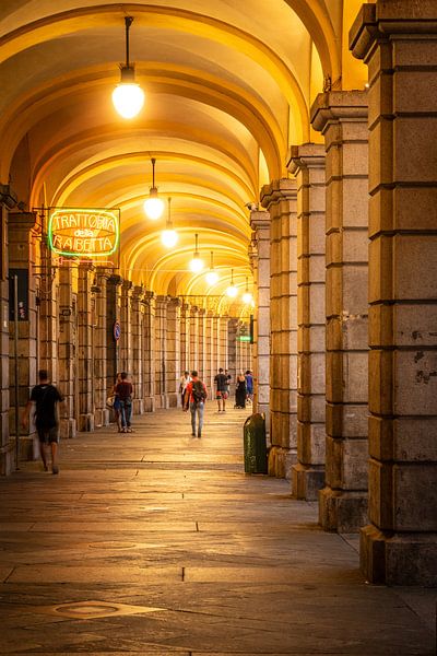 "Evening Walk in Genoa: Streets Bathed in Light by Bart Ros