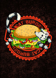 Illustration eines Katzenburgers von John Dan