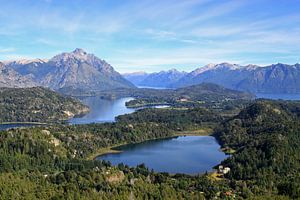 Blick auf die Seenplatte von Bariloche