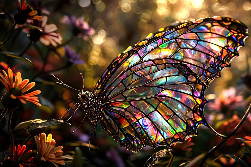 Magischer Schmetterling mit Glasmalerei von Art & Soul Creations