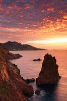 Sunrise over Cap Dramont and the Cathedral Rock