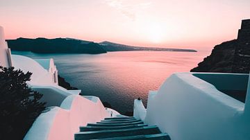 Sunset over the sea by Poster Art Shop