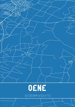 Blaupause | Karte | Oene (Gelderland) von Rezona