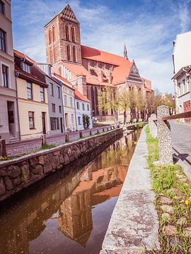 Mühlengrube in der Altstadt von Wismar in Mecklenburg-Vorpommern von Animaflora PicsStock