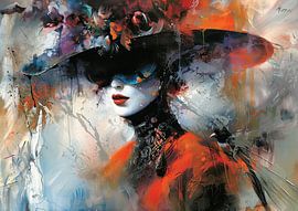 Charme hinter der Maske von Abstraktes Gemälde