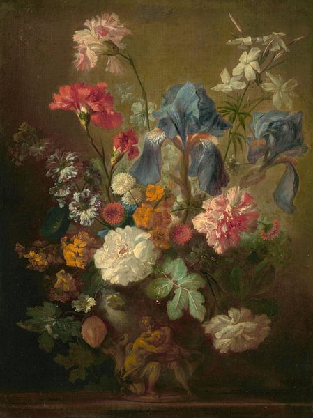 Vase de fleurs, disciple de Jan van Huysum par Des maîtres magistraux