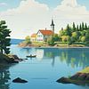 Retro-Reiseposter Schweden von True Nature Art