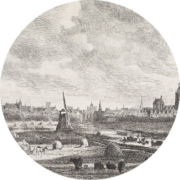 Gezicht op Den Haag, Julius Jacobus van de Sande Bakhuyzen