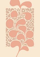Graphic art Dancing Plant - Nude Tint - Living room & Bedroom - Minimalist interior - Abstract