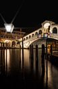VENICE Rialto Bridge at Night  by Melanie Viola thumbnail