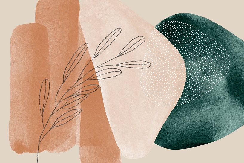 Modern abstract bohemian in earth tones by Studio Allee