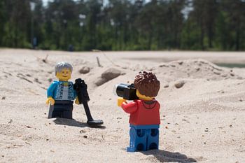 Lars maakt foto van goudzoeker