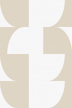 Moderne abstrakte minimalistische geometrische Formen in Beige und Weiß 11 von Dina Dankers