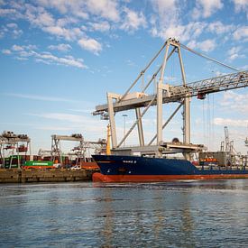Containerschiff am Hafenkai von scheepskijkerhavenfotografie