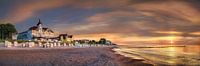 Sunset at the beach of Kühlungsborn