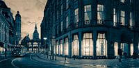 Center of The Hague during twilight