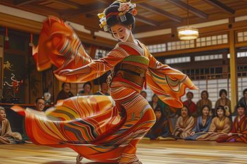 Japanese Geisha dance by Egon Zitter
