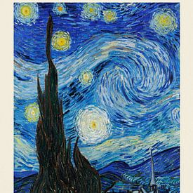 The Starry Night - Vincent van Gogh by Nook Vintage Prints