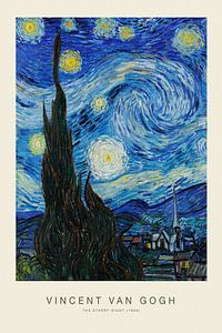 De Sterrennacht - Vincent van Gogh van Nook Vintage Prints