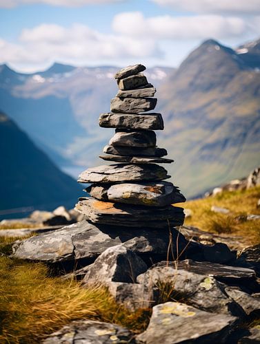 Les hommes de pierre dans les montagnes sur drdigitaldesign