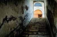 Trappen naar de kerk deur