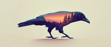 Natuur in een vogel van Poster Art Shop