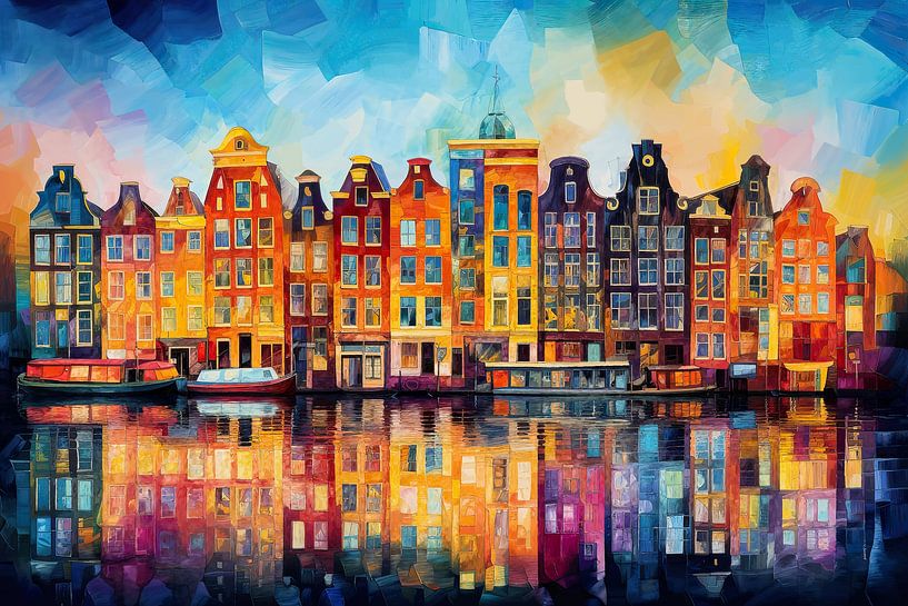 Amsterdam Abstract In Colour by ARTEO Paintings