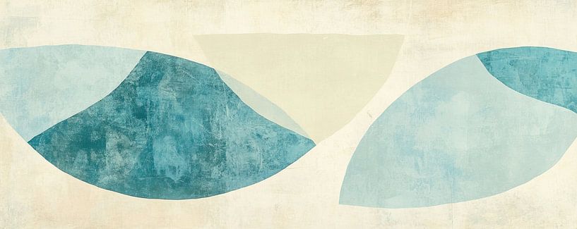 Blue Beige | Flowing Blue and Beige Shades by Modern Collection