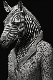 Classic portrait of a zebra