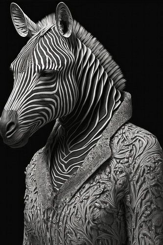 Klassiek portret van een zebra