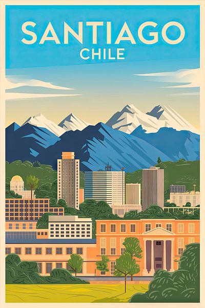 Santiago, Chile by Poster Art Shop