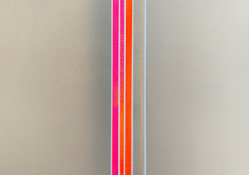 Echo – Neon Stripe Poster in Pink and Orange